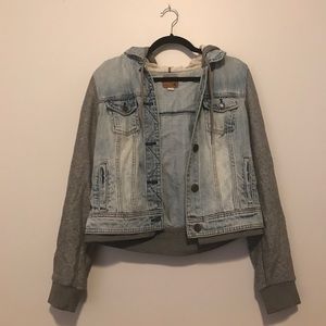 American Eagle Jean Sweatshirt Jacket